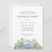 グリーンかわいらしフローラリハーサルディナーホスト招待状 招待状 (正面)