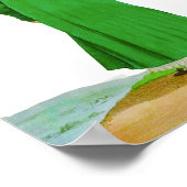 グリーンかわいらしリセフランスのンシーファッションスケッチ ポスター (角)