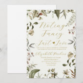 グリーンがあるだけ シンプルでおしゃれな愛の逃避行 招待状 (正面/裏面)