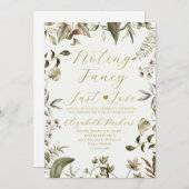 グリーンがあるだけ シンプルなおしゃれな愛の駆け落ち結婚式 招待状 (正面/裏面)