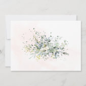 グリーンがあるだけ シンプルなおしゃれな結婚式の招待状 セーブザデート (裏面)