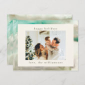 グリーンが抽象的なカスタム写真 シーズンカード (正面/裏面)