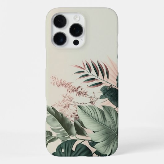 グリーンが美しい植物の背景 iPhoneケース (裏面)