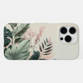 グリーンが美しい植物の背景 iPhoneケース (裏面横)