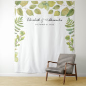 グリーンが美しい結婚式の背景。葉の背景 タペストリー (インサイチュ)