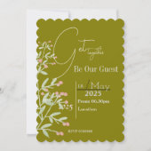 グリーンが集まるフローラ招待状 招待状 (正面)