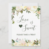 グリーンが香る ルージュフラワー ラブイズスイート デザートバー 招待状 (正面)
