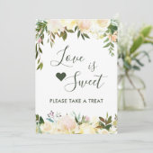 グリーンが香る ルージュフラワー ラブイズスイート デザートバー 招待状 (スタンド正面)