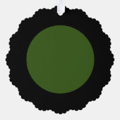 グリーンきらめくオーナメント紙 オーナメントカード (裏面)