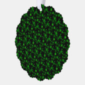 グリーンきらめくオーナメント紙 オーナメントカード (左)