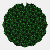 グリーンきらめくオーナメント紙 オーナメントカード (正面)