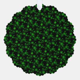 グリーンきらめくオーナメント紙 オーナメントカード
