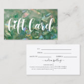 グリーンきらめくクリスタル店ギフトカード 名刺 (正面/裏面)