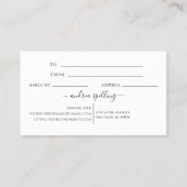 グリーンきらめくクリスタル店ギフトカード 名刺 (裏面)