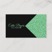 グリーンきらめくグリッター 名刺 (正面)