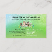 グリーンきらめくドッグウォーカー 名刺 (裏面)