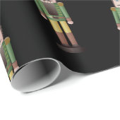 グリーンくるみ割り兵士クリスマスラッピング紙 ラッピングペーパー (ロールコーナー)