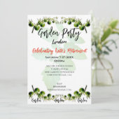 グリーンさくらんぼトマトフォトガーデンパーティの招待状 招待状 (スタンド正面)