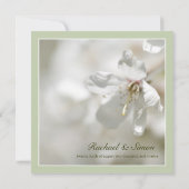 グリーンさくらんぼ結婚ブロッサム 招待状 (裏面)