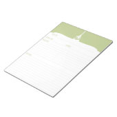 グリーンつや消しベーキングレシピメモ帳 ノートパッド (アングル)
