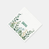 グリーンつる植物パーティーナプキン スタンダードカクテルナプキン (角)
