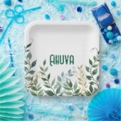 グリーンつる植物パーティープレート ペーパープレート (パーティー)