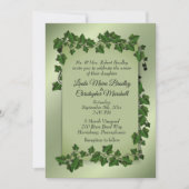 グリーンつる植物結婚式招待状 招待状 (正面)