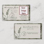 グリーンつる植物装飾用D7フォト/ロゴ名刺 名刺 (正面/裏面)