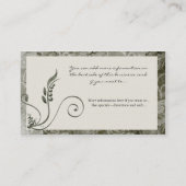 グリーンつる植物装飾用D7フォト/ロゴ名刺 名刺 (裏面)