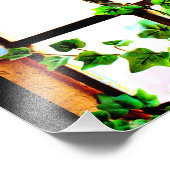 グリーンつる植物 フォトプリント            (角)