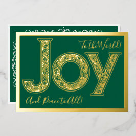 グリーンで世界に大きな喜び、金ゴールド 箔シーズンカード