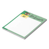 グリーンで勇敢なブラウン縁ど犬|過去記事 ノートパッド (回転)