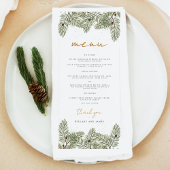 グリーンとお洒落金ゴールドパインコーンウェディング メニュー