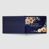 グリーンとひまわりとカボチャの秋の結婚式前祝賀会 ゲストブック (全面)