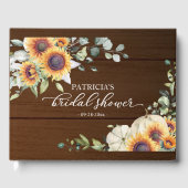 グリーンとひまわりとカボチャの秋の花嫁の歓迎会 ゲストブック (正面)