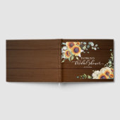 グリーンとひまわりとパンプキンの秋のブライダルシャワー ゲストブック (全面)