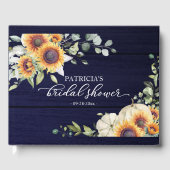 グリーンとひまわりとパンプキンの秋の結婚式前祝賀会 ゲストブック (正面)