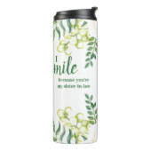 グリーンとアイボリーシスター・イン・笑いおもしろい引用文 タンブラー (回転左)