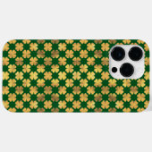 グリーンとアイルランドのシャムロックの金ゴールドの色合い Case-Mate iPhoneケース (裏面 (横))