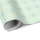 グリーンとアクアのスパークルスターズ ラッピングペーパー (ロールコーナー)
