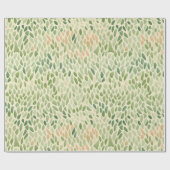 グリーンとアンバーでシーグラスをプレゼント ラッピングペーパー (フラット)