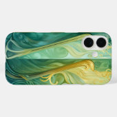 グリーンとイエローのアイリッシュ・ケルトハープ Case-Mate iPhoneケース (裏面 (横))