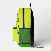 グリーンとイエローのペルソナライズモンスタートラック プリントバックパック (右)