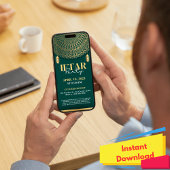 グリーンとエレガント金ゴールドラマダイフタールパーティーインビタ シーズンカード