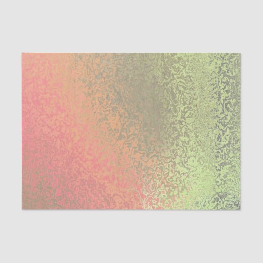 グリーンとオレンジパターンのシェードティッシュペーパー 薄葉紙 (正面)