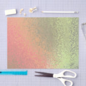 グリーンとオレンジパターンのシェードティッシュペーパー 薄葉紙 (クラフト)