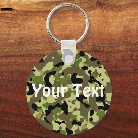 グリーンとカーキキーチェーン キーホルダー (正面)