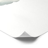 グリーンとクリームのヴィンテージ気球 ポスター (角)