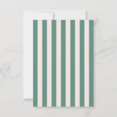 グリーンとクリームクラシックエレガントな結婚式 出欠カード (裏面)