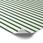グリーンとクリームストライプの ポスター (角)